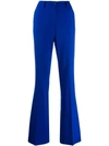 P.a.r.o.s.h Flared Tailored Trousers In Blue