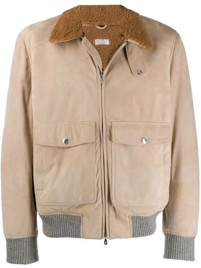 Brunello Cucinelli Pilot Jacket In Neutrals