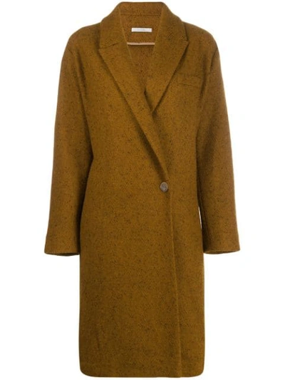 Dušan Wrap Front Coat In Brown
