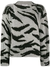 Philosophy Di Lorenzo Serafini Animal Pattern Wool Sweater In Grey