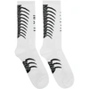 Ben Taverniti Unravel Project Unravel White Back Bone Socks In 0110 Whtblk