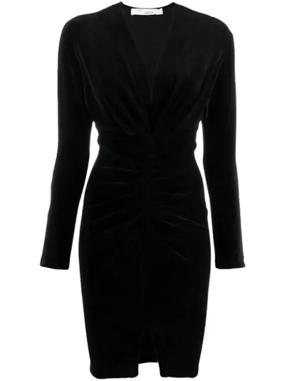 Iro Ruched V Dress In Black
