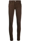 Liu •jo Skinny Trousers In Brown