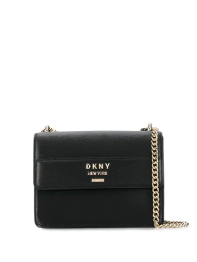 Dkny Monogram Chain-strap Bag In Black