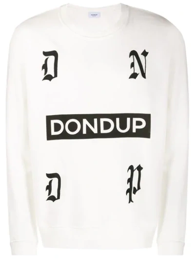 Dondup Logo Print Sweatshirt In White