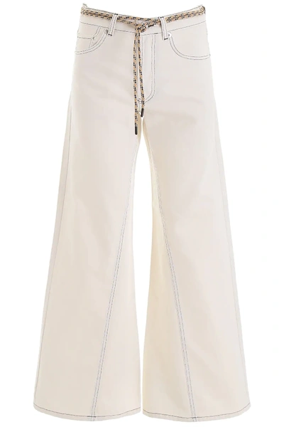 Ganni Flared Jeans In White