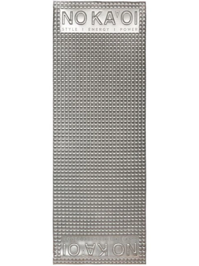 No Ka'oi No Ka' Oi Silver Tone Gummed Yoga Mat In Dark Silver