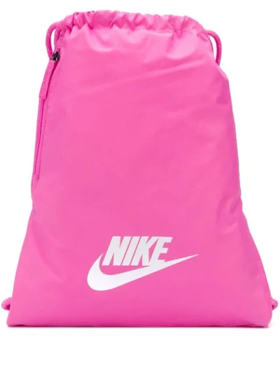 Nike Drawstring Backpack In Pink