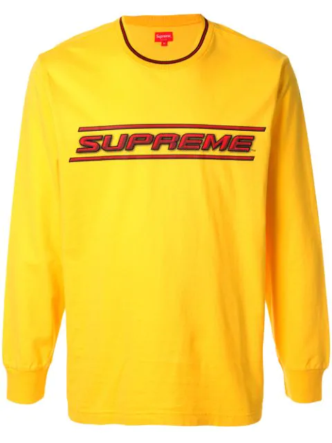 Supreme Logo T-shirt In Yellow | ModeSens