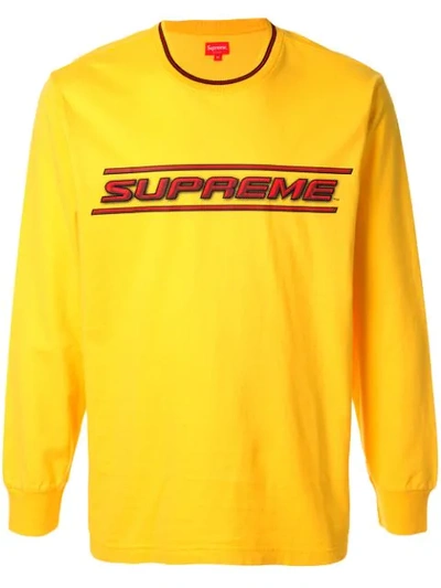 Supreme Logo T-shirt In Yellow