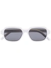 Saint Laurent Oval Frame Sunglasses In Weiss
