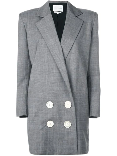 Carmen March Double Breasted Blazer In Grey