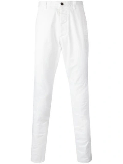 Dsquared2 Button Waistband Chinos In White