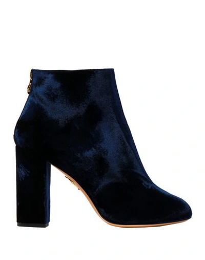 Charlotte Olympia Ankle Boots In Dark Blue