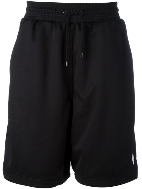Marcelo Burlon County Of Milan Jak Cotton Fleece Shorts In Black | ModeSens
