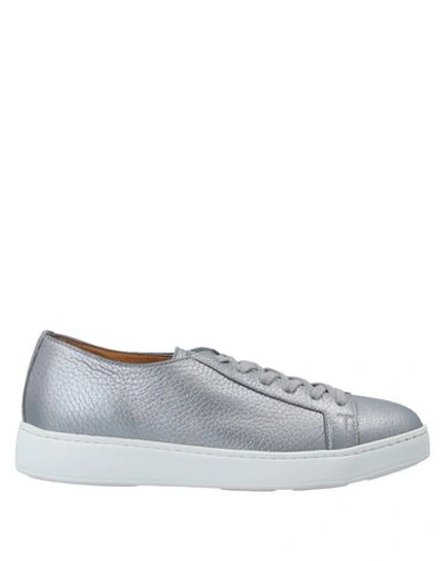 Santoni Sneakers In Silver