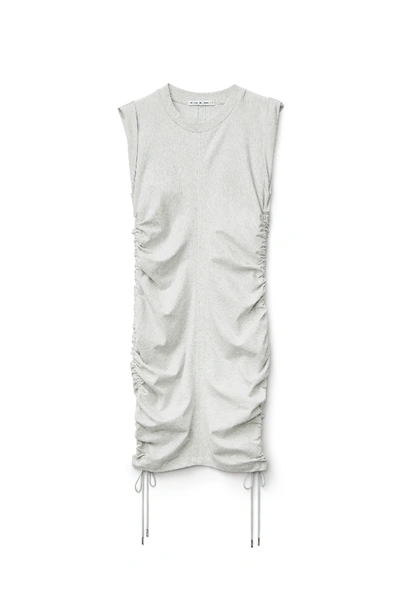 Alexander Wang Wash + Go Side Tie Dress In Light Heather Grey