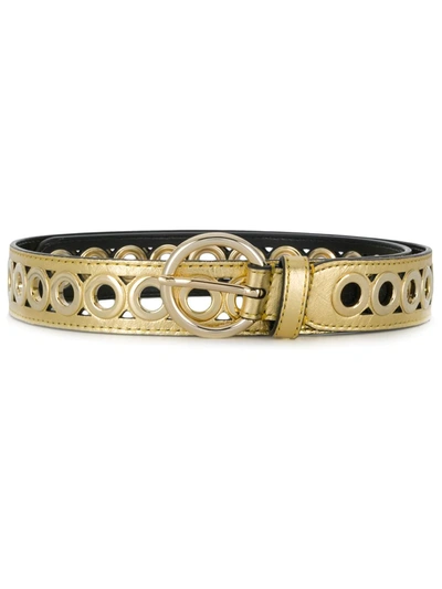 Sandro Eyelet-embellished Buckle Belt In Gold