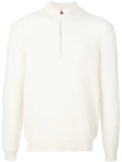 Kiton High Neck Sweater In Cream