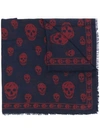 Alexander Mcqueen Skulls Scarf In Black