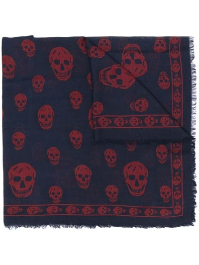 Alexander Mcqueen Skulls Scarf In Black