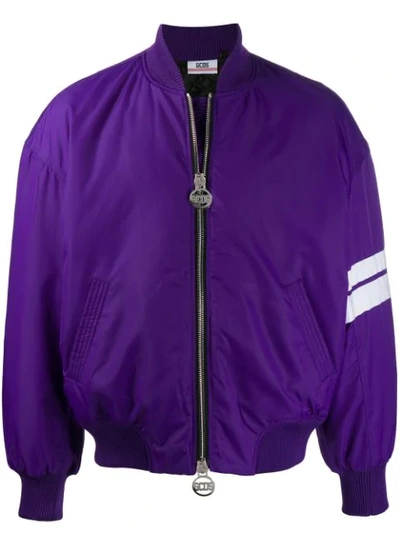 Gcds Oversized Logo Print Jacket In 11 Violet