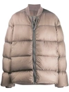 Rick Owens Oversized Padded Jacket In Grey