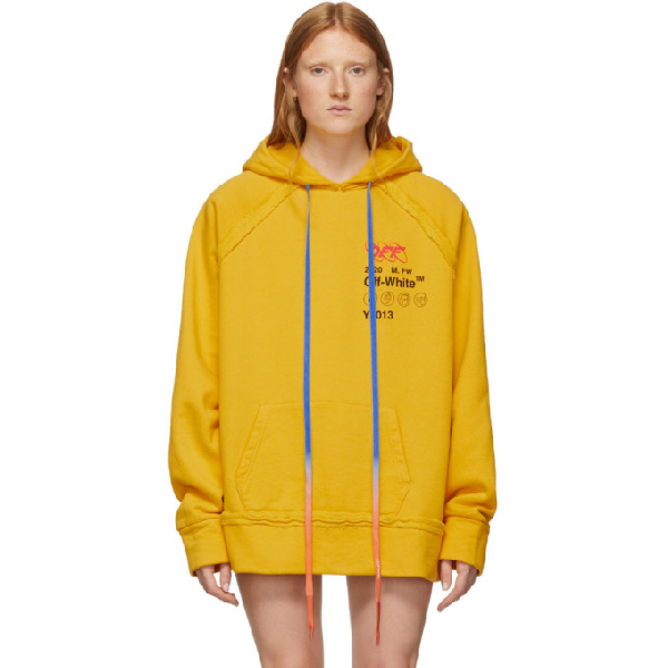 Off-white Yellow Industrial Y013 Incompiuto Hoodie In Yellow/blk | ModeSens