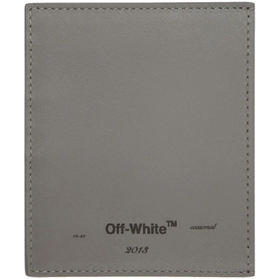 Off-white Seasonal Logo Cardholder In Grey