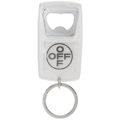 Off-white Off Cross Bottle Opener Keychain In Clear In 9810 Trablk