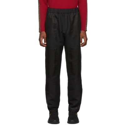 Fendi Black Wool Gabardine Cargo Trousers In F0qa1 Noir