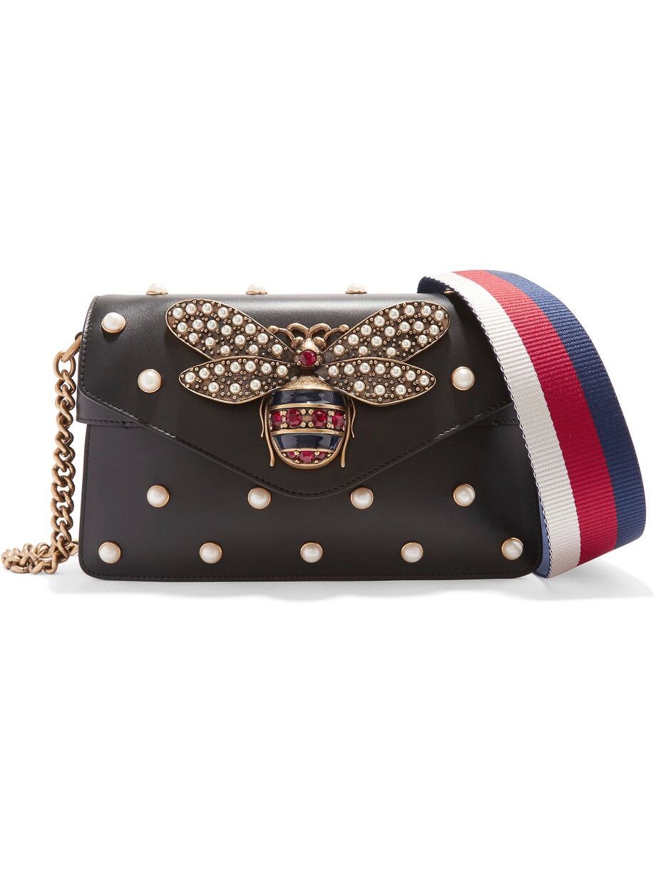 gucci broadway leather clutch