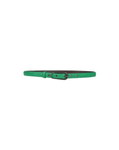 Bottega Veneta Thin Belt In Light Green