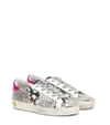 Golden Goose Kids' Girl's Superstar Snakeskin Embossed Leather Sneakers, Baby/toddler In Grey