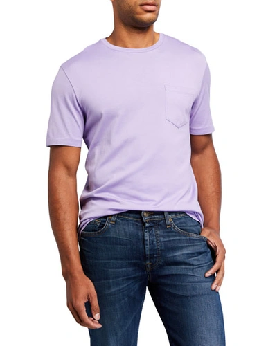 Ralph Lauren Men's Washed Cotton Pocket T-shirt, Lavender