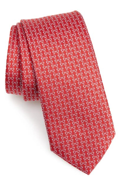 Ferragamo Men's Ibiza Silk Sunglasses Tie, Red In F.rosso