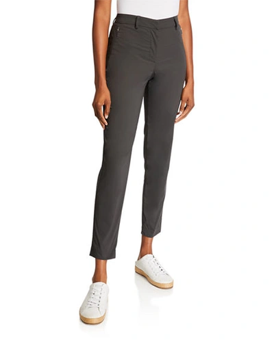 Anatomie Thea Ankle Pants With Zipper Side Pockets In Gray