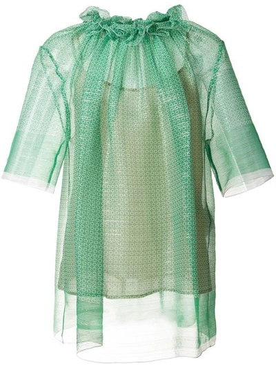 Stella Mccartney Ruched Blouse In Green