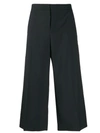 Marni Cropped Wide Leg Trousers In Black