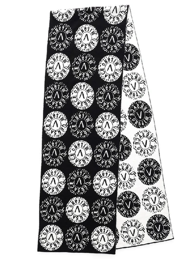 Versace Scarf In Black & White
