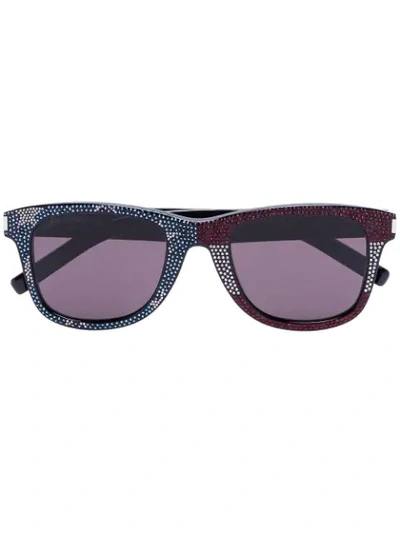 Saint Laurent Sonnenbrille Mit Applizierter Us-flagge In 黑色