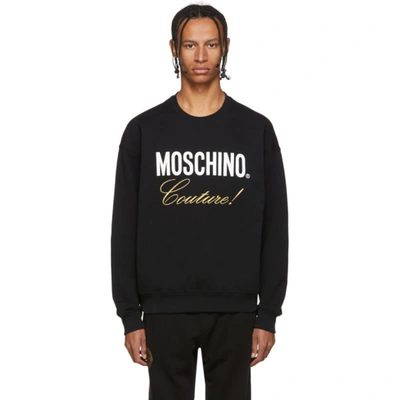 Moschino Couture! Crew Neck Sweatshirt In Black