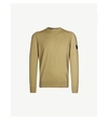 Stone Island Logo-patch Long-sleeved Wool Jumper In Mustard