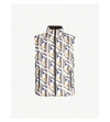 Fendi Reversible Graphic-print Shell-down Gilet In White Yellow