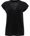 Frame Le High Rise Muscle Black T-shirt In Noir