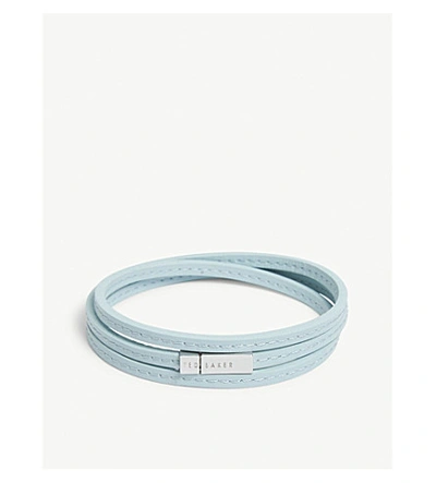 Ted Baker Leather Wrap Leather In Lt-blue