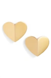 Kate Spade Heart Statement Stud Earrings In Gold