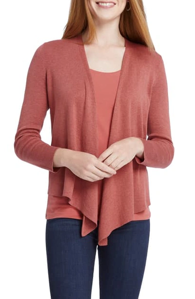 Nic And Zoe Nic+zoe Petites Four-way Cardigan In Terracotta