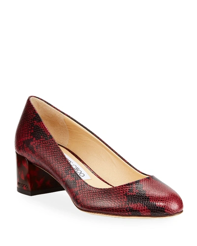 Jimmy Choo Women's Jessie 40 Block Heel Pumps In Bordeaux