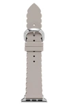Kate Spade Women's Interchangeable Taupe Scalloped Silicone Apple Watch Strap 38mm/40mm In Grey